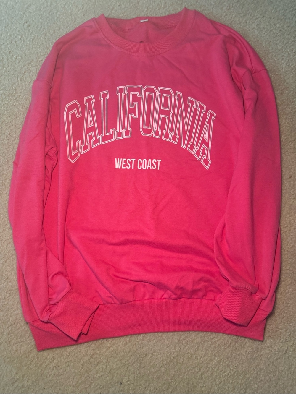 California West Coast Pink Crewneck Sweater